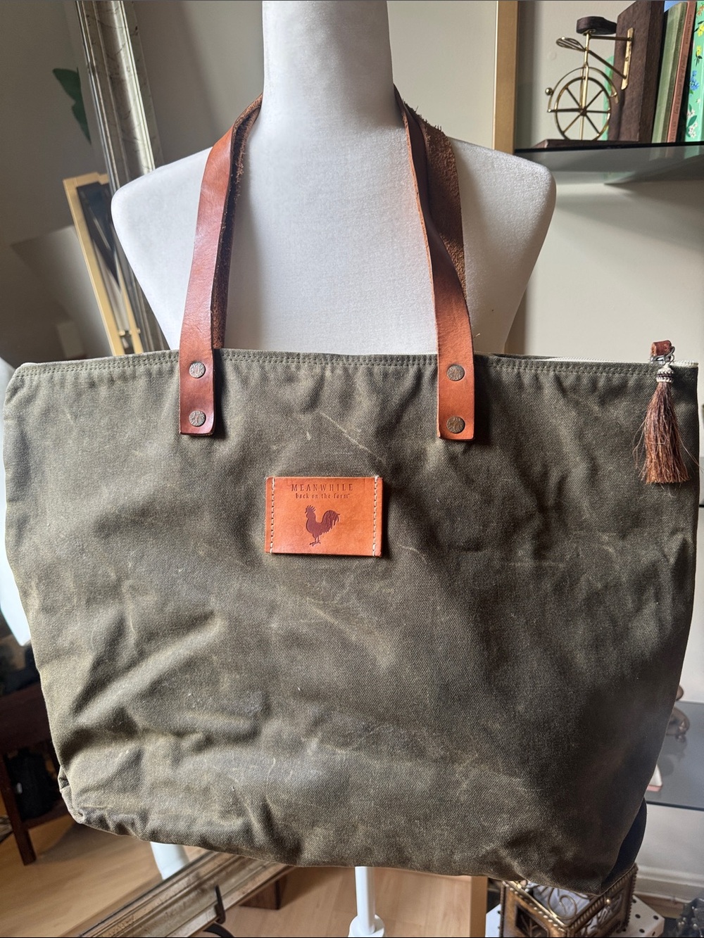 Meanwhile Back on the Farm tote bag